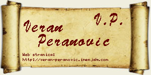 Veran Peranović vizit kartica
